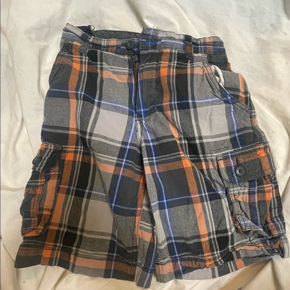 Boys size 12 Faded Glory plaid shorts